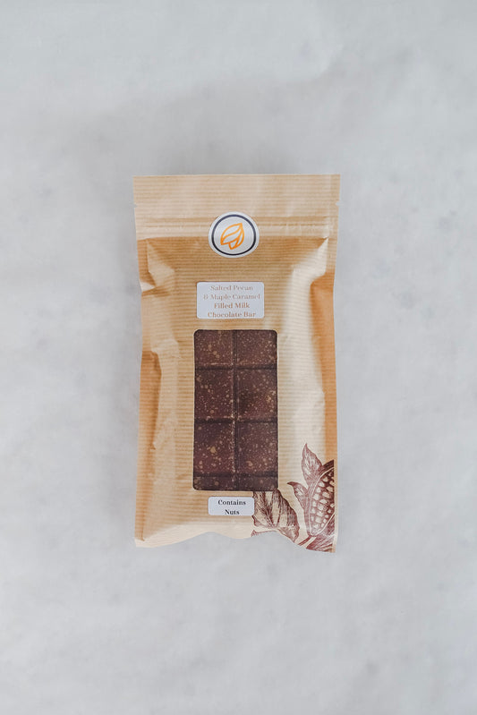 *Award Winning Recipe* Salted Pecan Praline and Maple Caramel Filled Bar