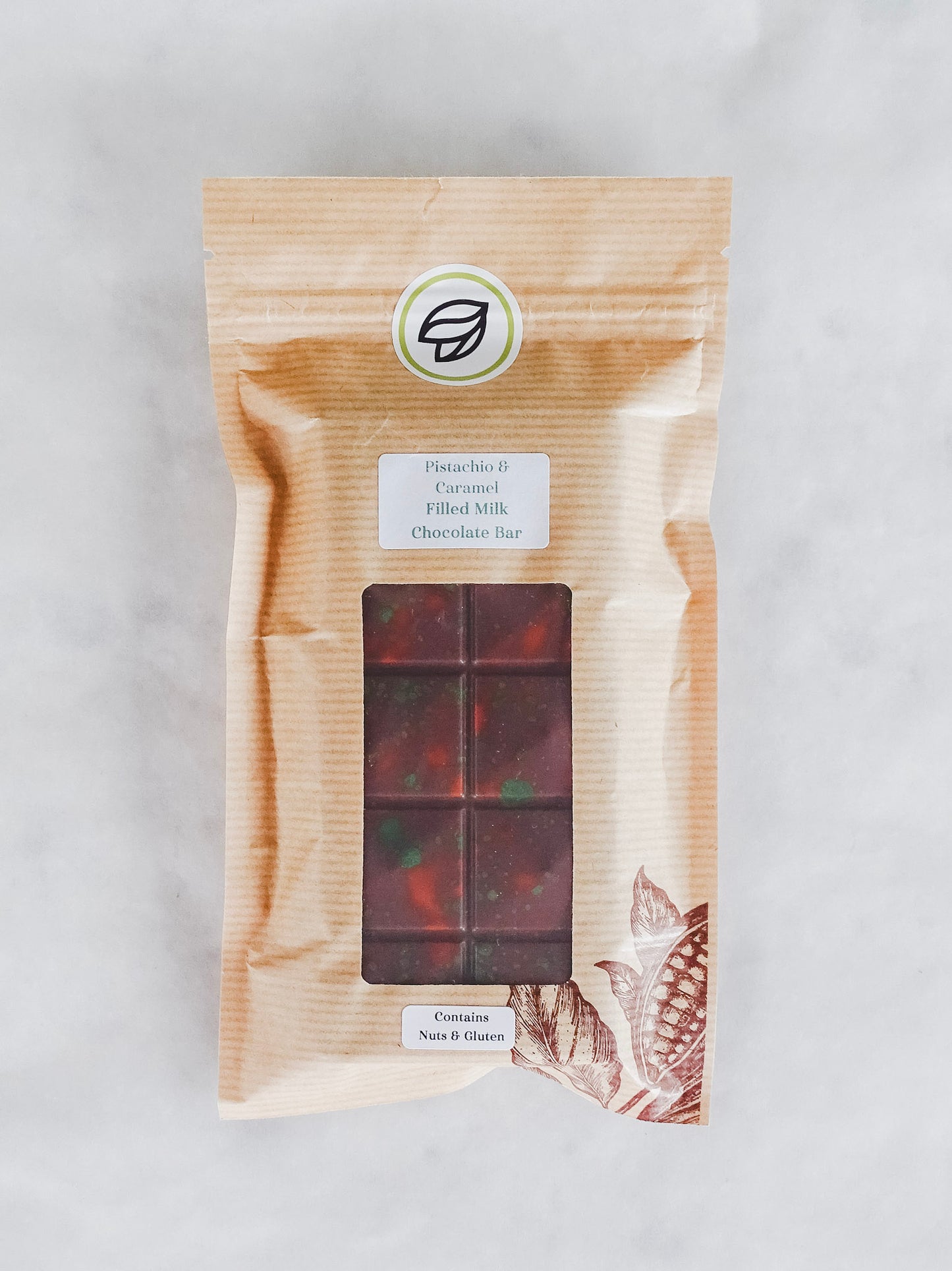 Pistachio and Caramel Filled Bar