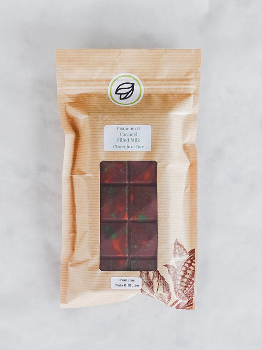 Pistachio and Caramel Filled Bar