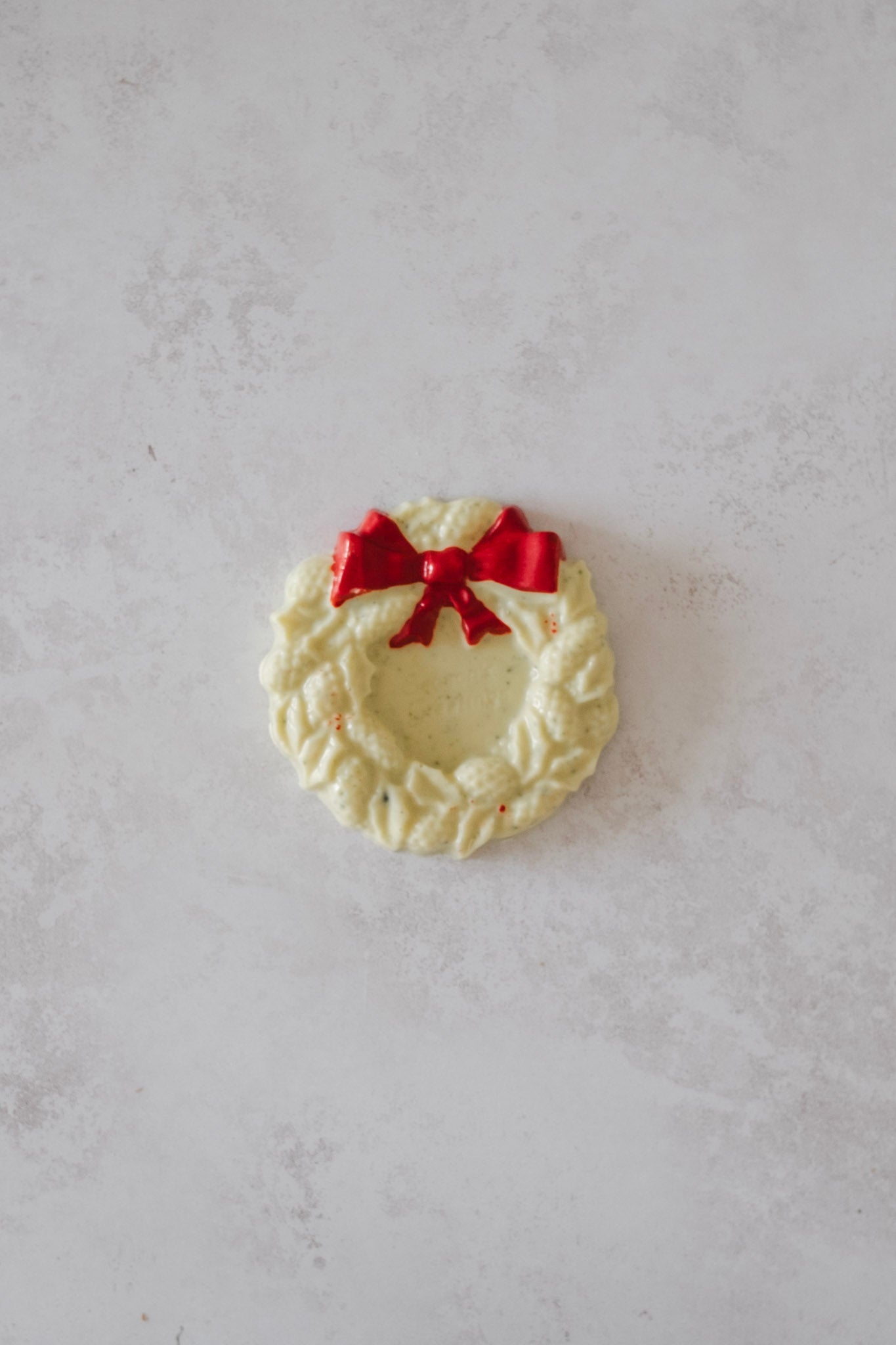 White Chocolate and Peppermint Christmas Wreath