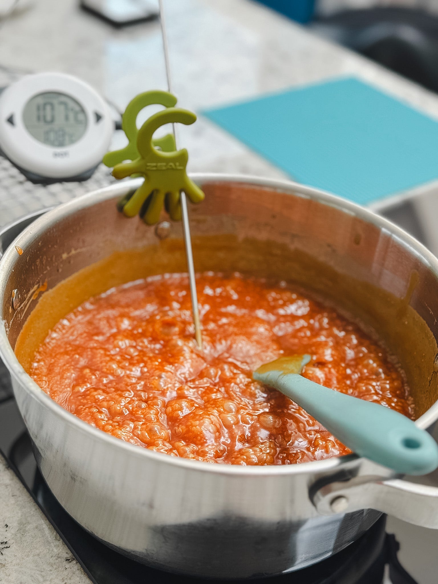 Caramel being made in Helen's kitchen