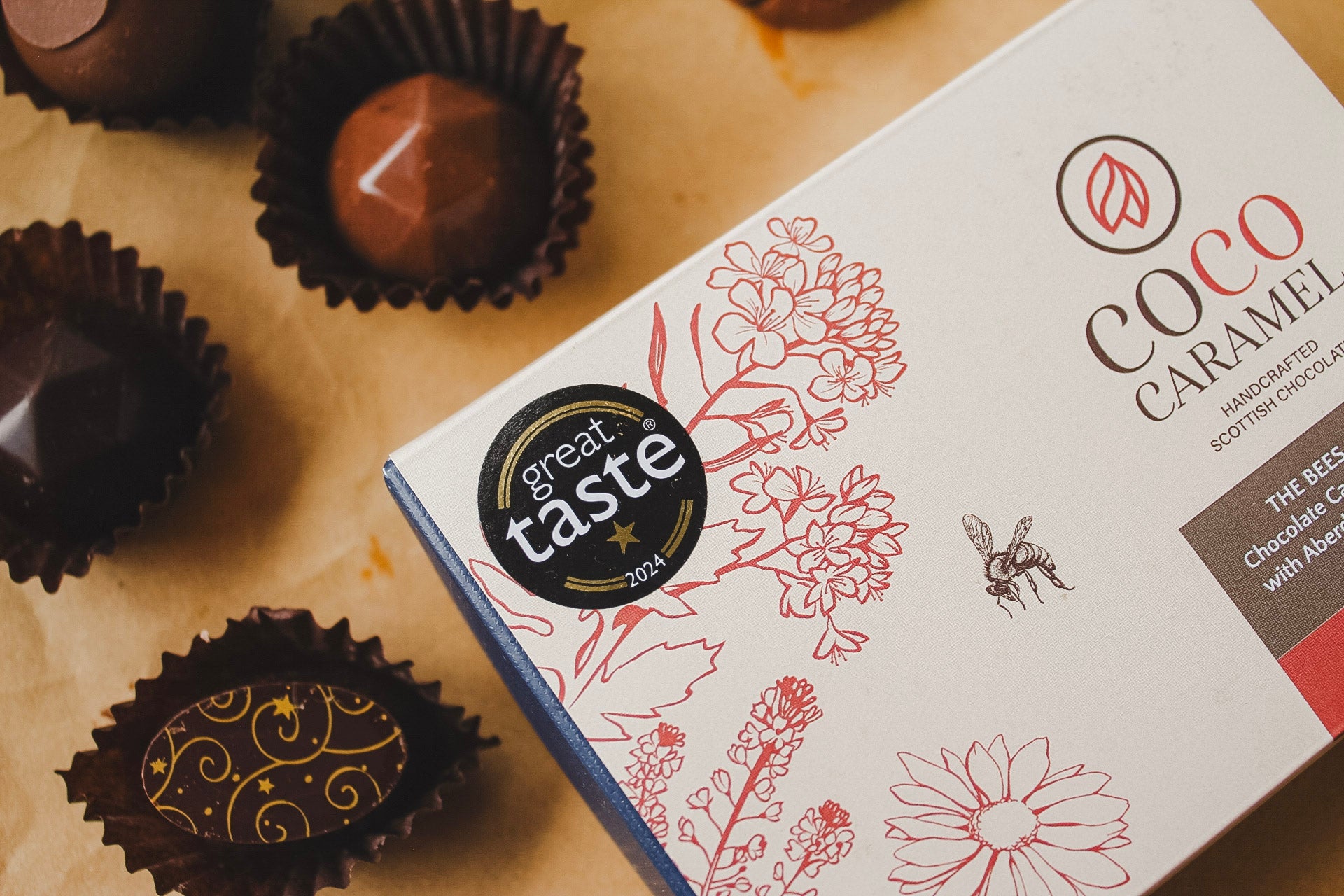 The Bees Knees chocolates with great taste sticker 