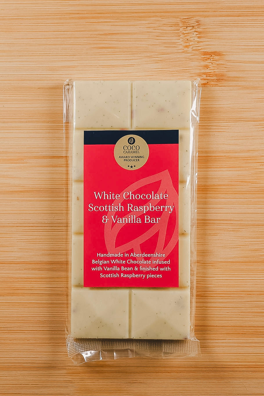 White Chocolate Scottish Raspberry 90g Bar