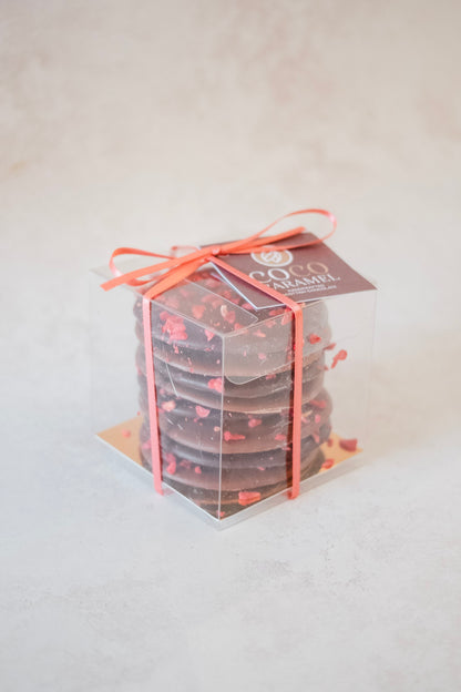 box of valentines day chocolates with ribbon 